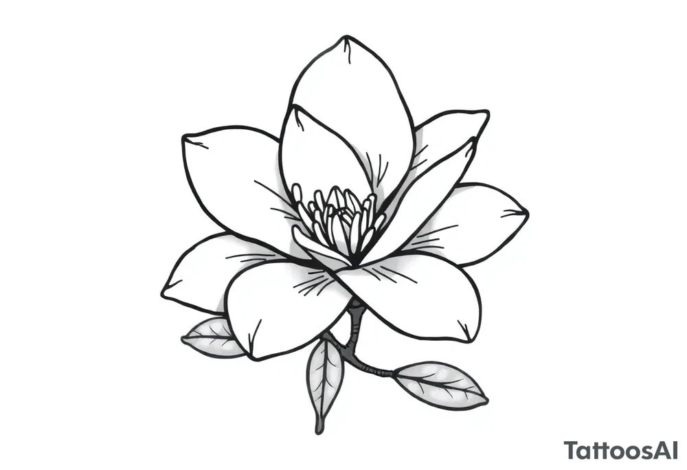 Magnolia flower, Mississippi tattoo idea