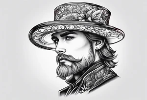 male twink version of iltte red riding hat tattoo idea