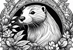 Female otter tattoo idea