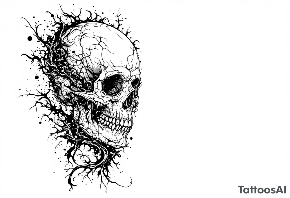brothers on arm, skull on hand tattoo idea