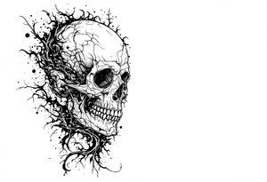 brothers on arm, skull on hand tattoo idea