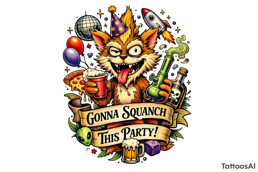 Squanch going to squanch this party tattoo idea