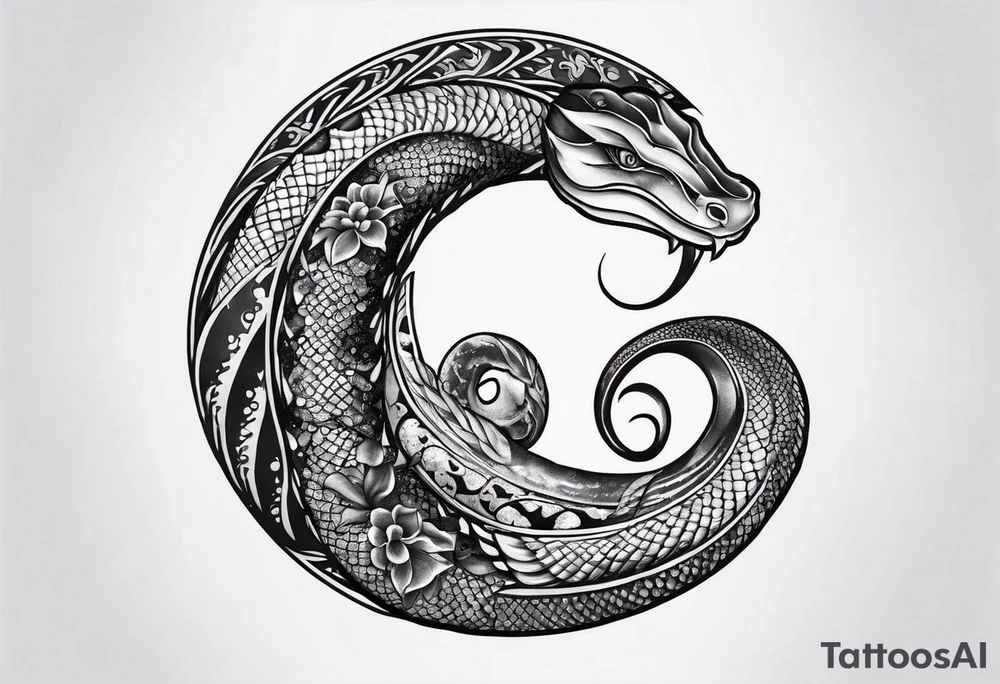 crescent moon with a snake wrapped around it tattoo idea crescent moon with a snake wrapped around it tattoo idea
