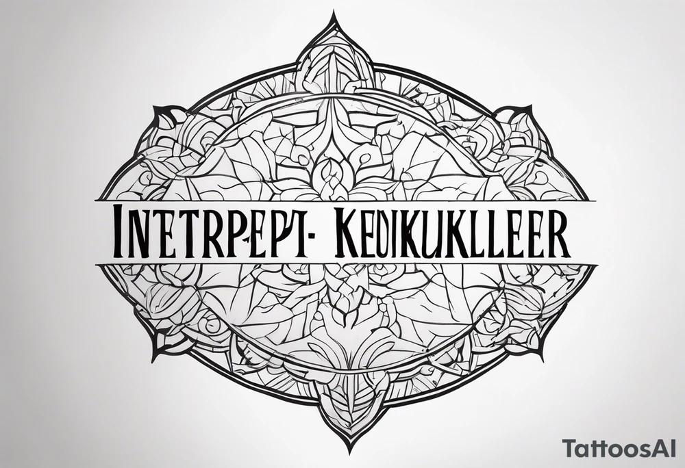 Text in italics : Interpermdekulær tattoo idea