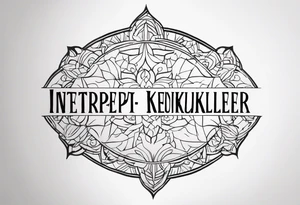 Text in italics : Interpermdekulær tattoo idea