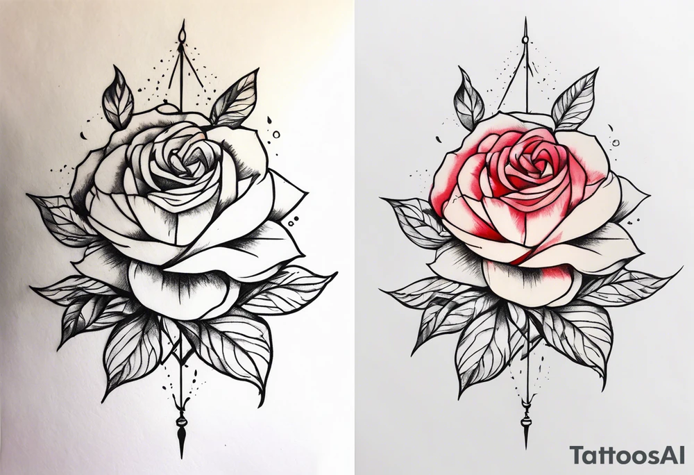 Zwei Rosen Leuchtturm tattoo idea
