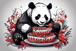 Panda eating tattoo idea