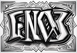 Street art words "GenX OG" tattoo idea