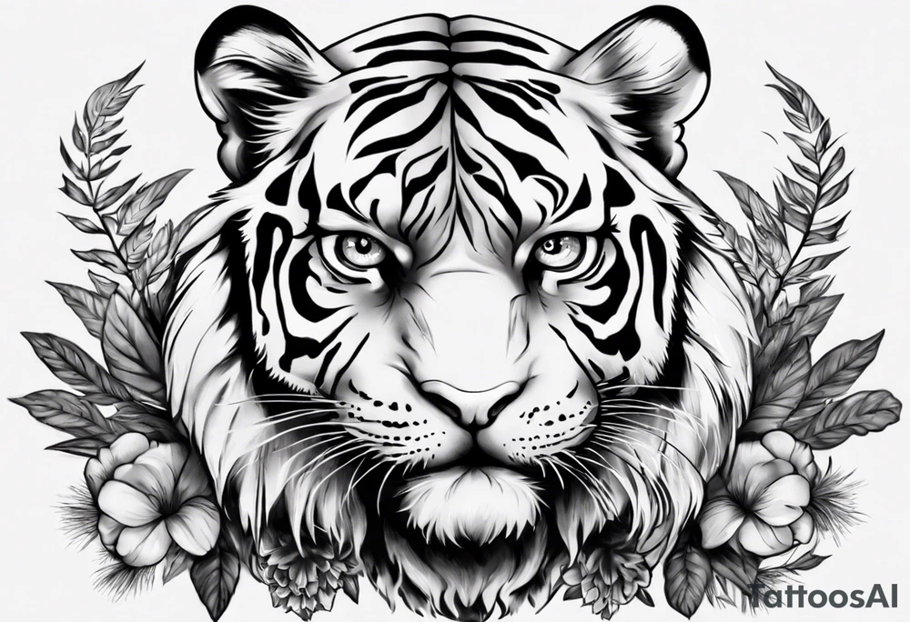 i want my last name ‘DEZIUS’ with a tiger 
i would like my last name to be the main image tattoo idea