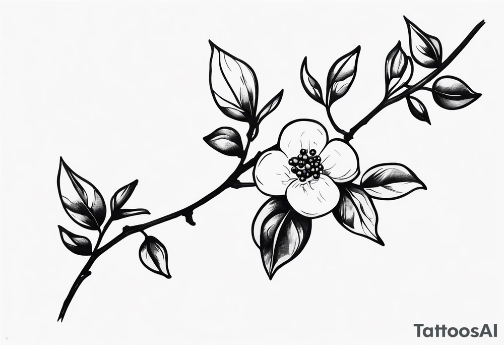 Blueberry vine tattoo idea