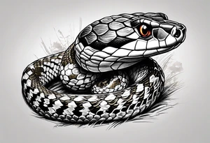 Diamond back rattle snake tattoo idea