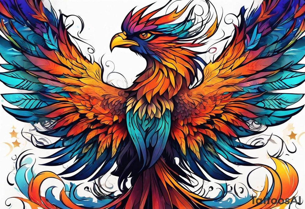 rising phoenix tattoo idea