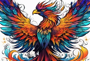 rising phoenix tattoo idea