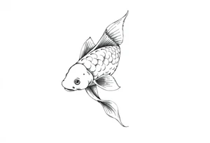 koi fish swimming upstream tattoo idea
