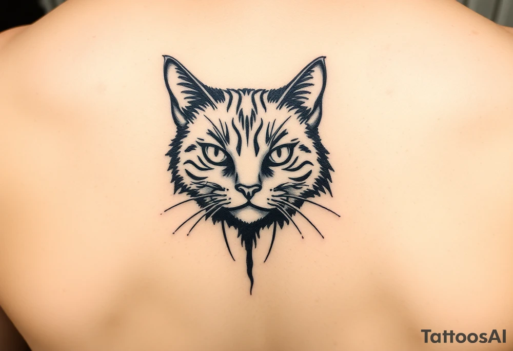 black cat tattoo idea