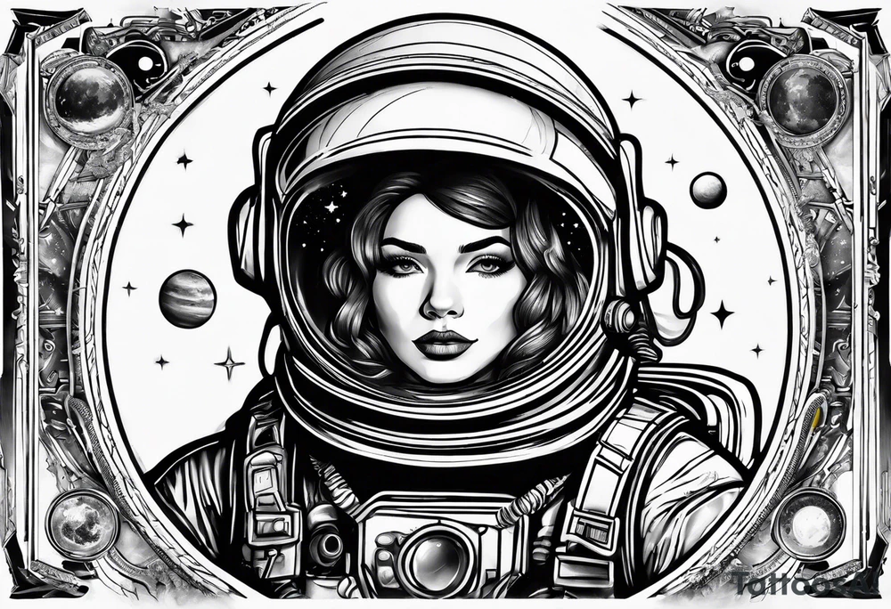 Space Astronau erde tattoo idea