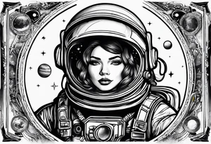 Space Astronau erde tattoo idea