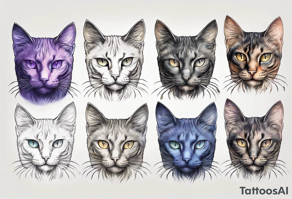abyssian cat tattoo idea