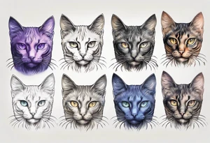 abyssian cat tattoo idea