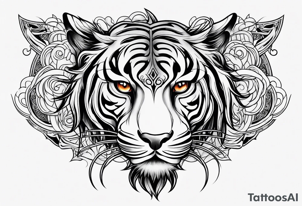 mongolian tiger tattoo idea