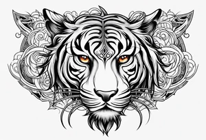 mongolian tiger tattoo idea