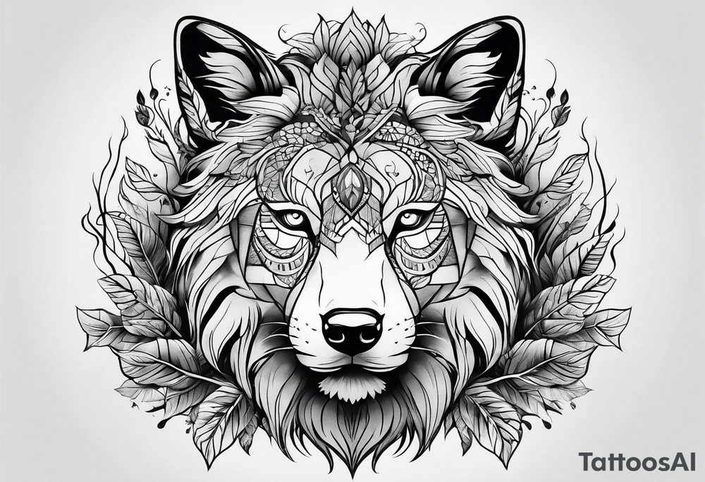 lines forest tattoo idea