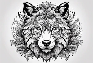 lines forest tattoo idea