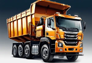 Realistic tattoo of a Dump truck on a forearm tattoo idea