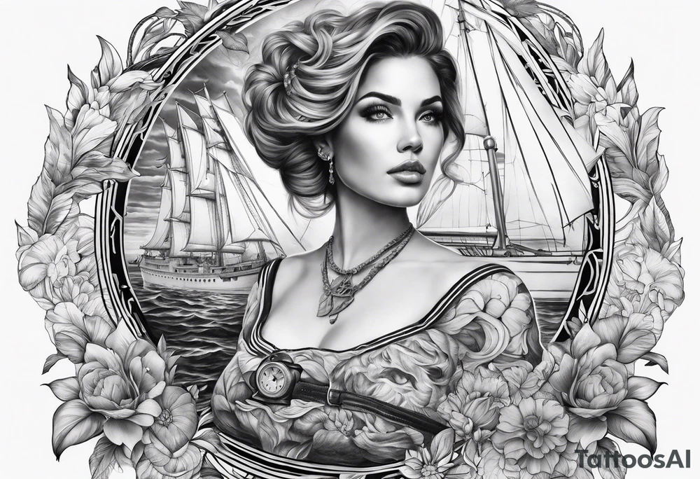 make a full sleeve nautical tattoo design tattoo idea