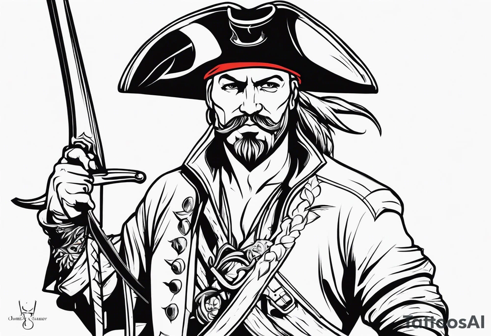 Pirate Olivier Levasseur dit  la Buse tattoo idea