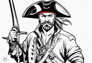 Pirate Olivier Levasseur dit  la Buse tattoo idea