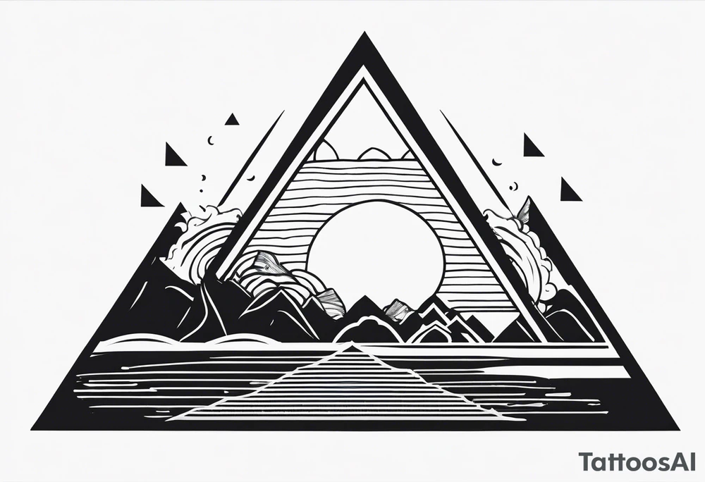 guam theme, modern, minimalist, triangle background tattoo idea guam theme, modern, minimalist, triangle background tattoo idea