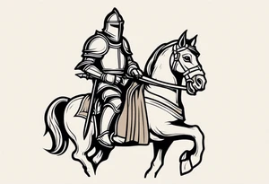 knight in armor traditonal vintage tattoo tattoo idea