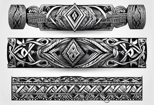 forearm masculine narrow band tattoo with rope tattoo idea