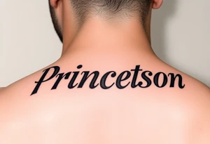 name tattoo princeton horizontal behind ear tattoo idea