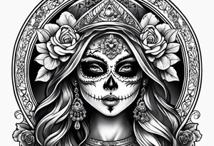 santa muerta tattoo idea