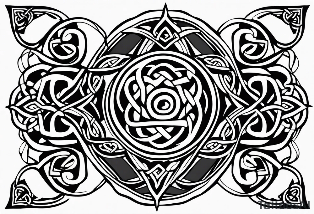 celtic knot arm band tattoo idea