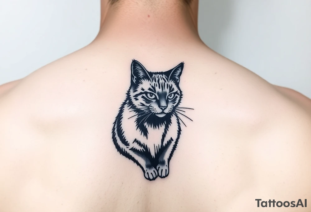 black cat tattoo idea