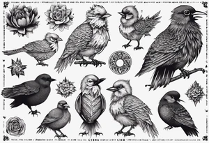 cibo matto pom pom album cover bird tattoo idea
