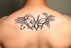 New fresh love between Taurus and Cancer tattoo idea
