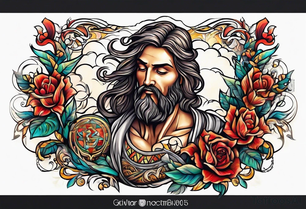 running after Jesus tattoo idea