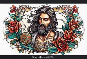 running after Jesus tattoo idea