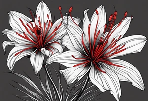 Red spider lilies tattoo idea