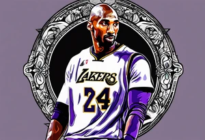 kobe Bryant logo with black mamba tattoo idea