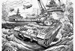 Marine corps pinup sleeve tattoo idea