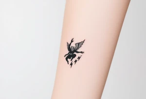 satan falling like lightning from heaven tattoo idea