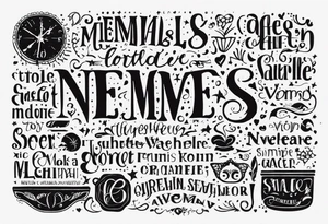 niemals aufgeben in just words across a back simple tattoo idea