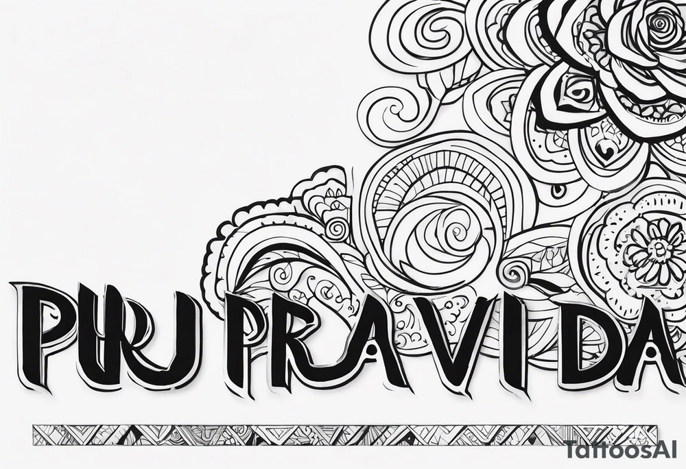“Pura vida” just as a word tattoo idea