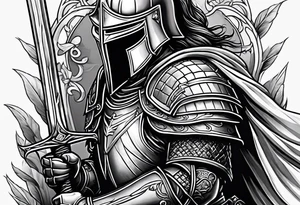 knight, crusader, sword tattoo idea