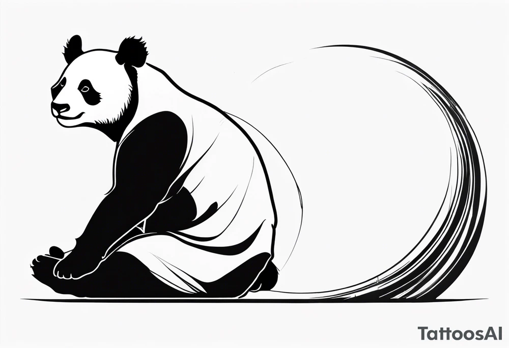 Panda in Yoga Pose tattoo idea